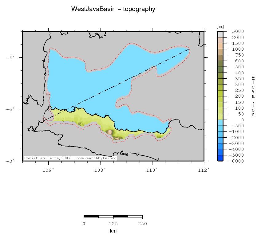 West Java Basin location map