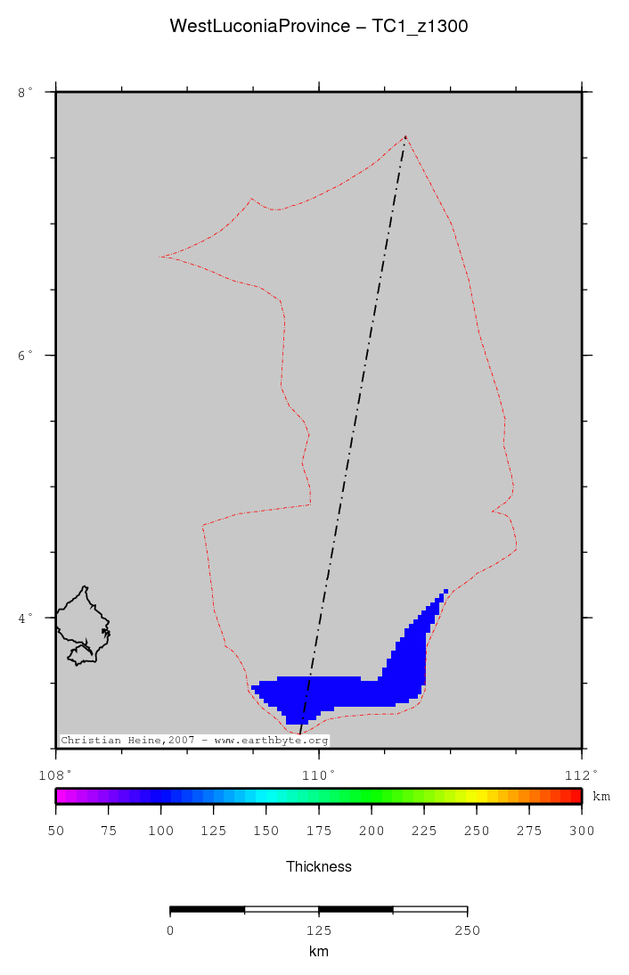 West Luconia Province location map