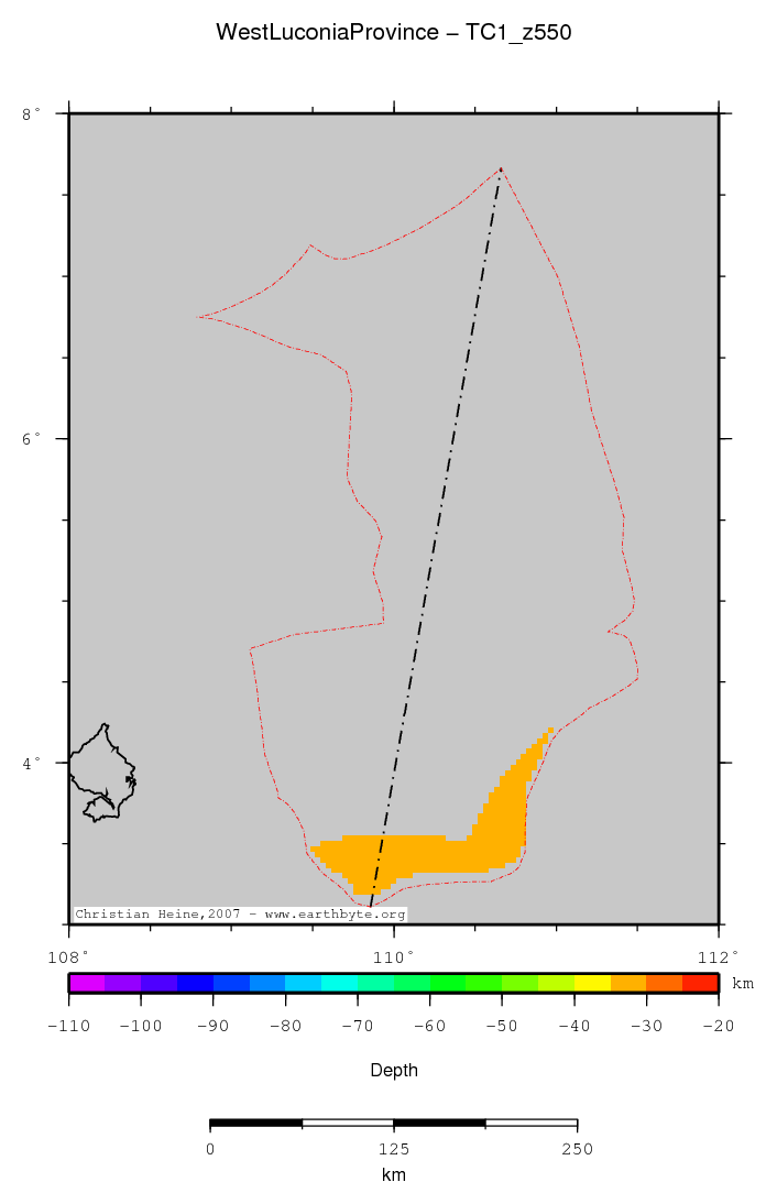 West Luconia Province location map