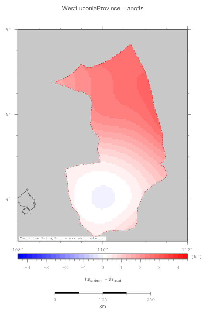 West Luconia Province location map