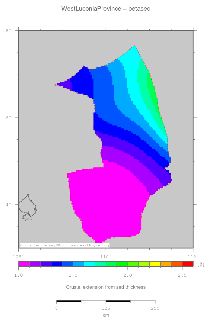 West Luconia Province location map