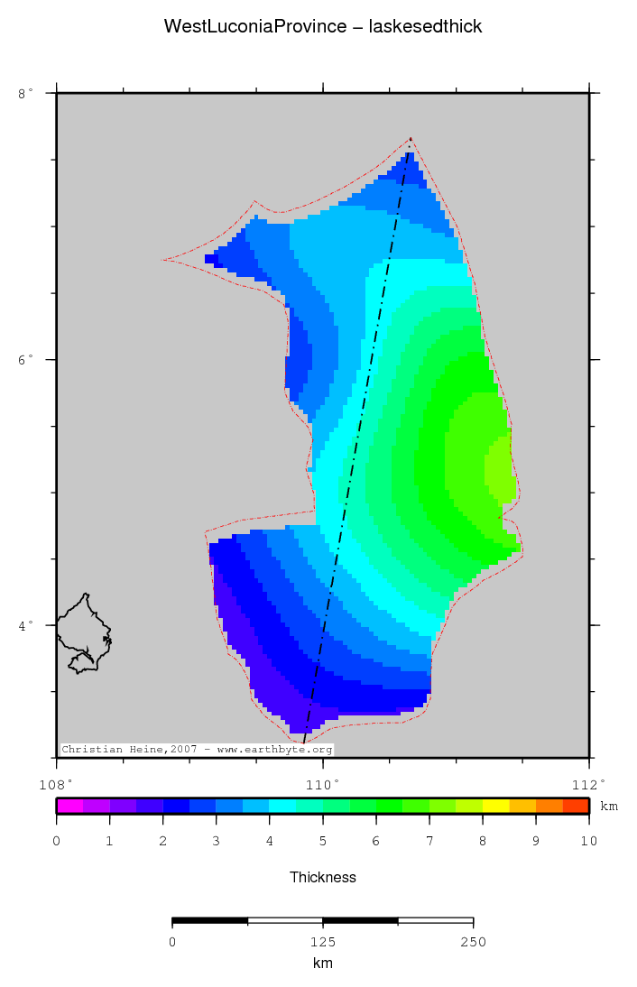 West Luconia Province location map