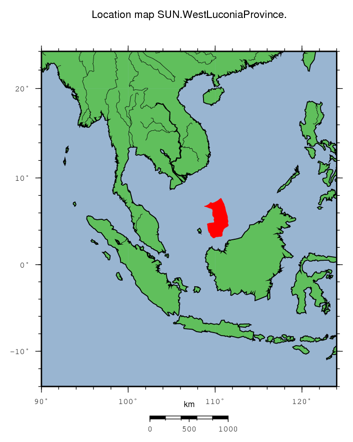 West Luconia Province location map