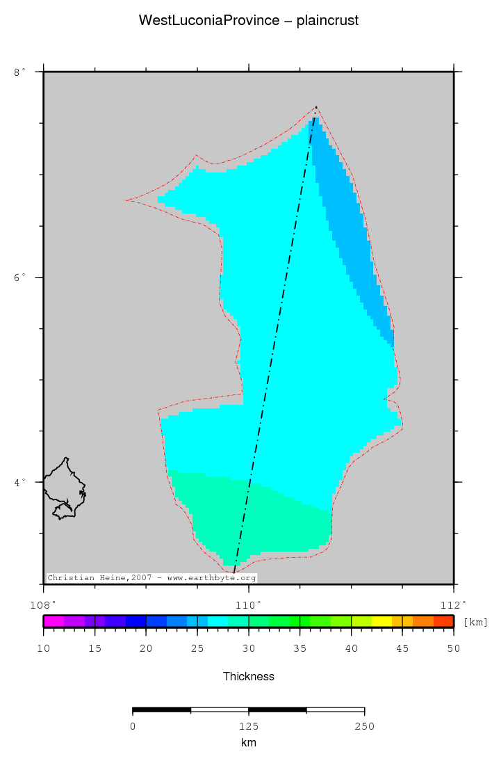 West Luconia Province location map