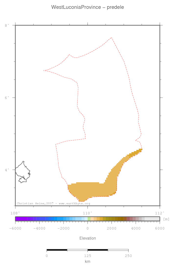 West Luconia Province location map