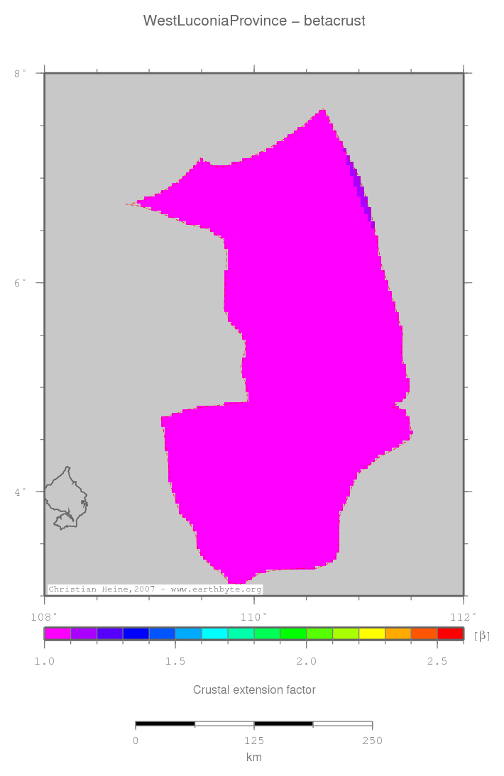 West Luconia Province location map