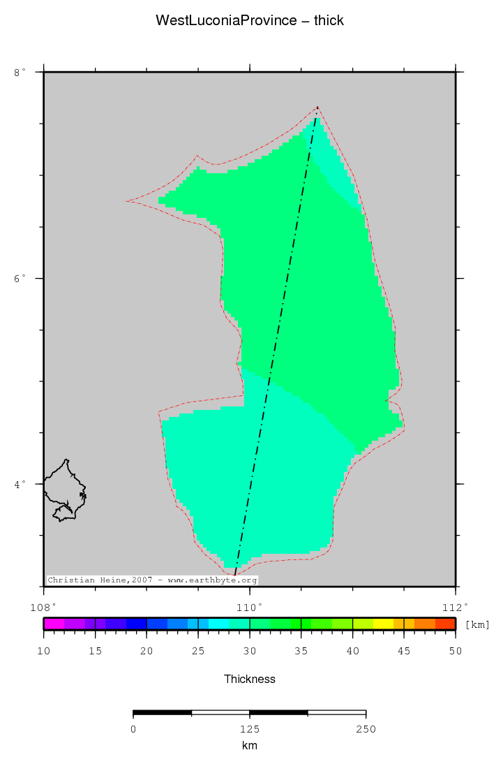 West Luconia Province location map