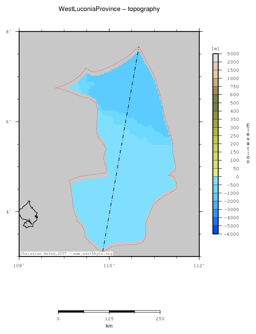 West Luconia Province location map