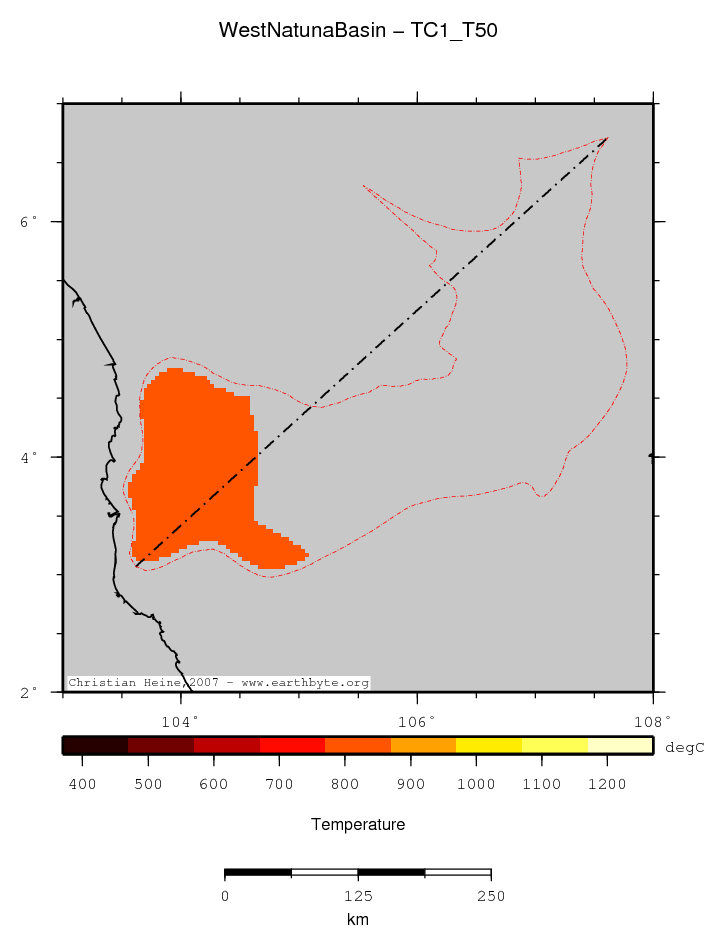 West Natuna Basin location map