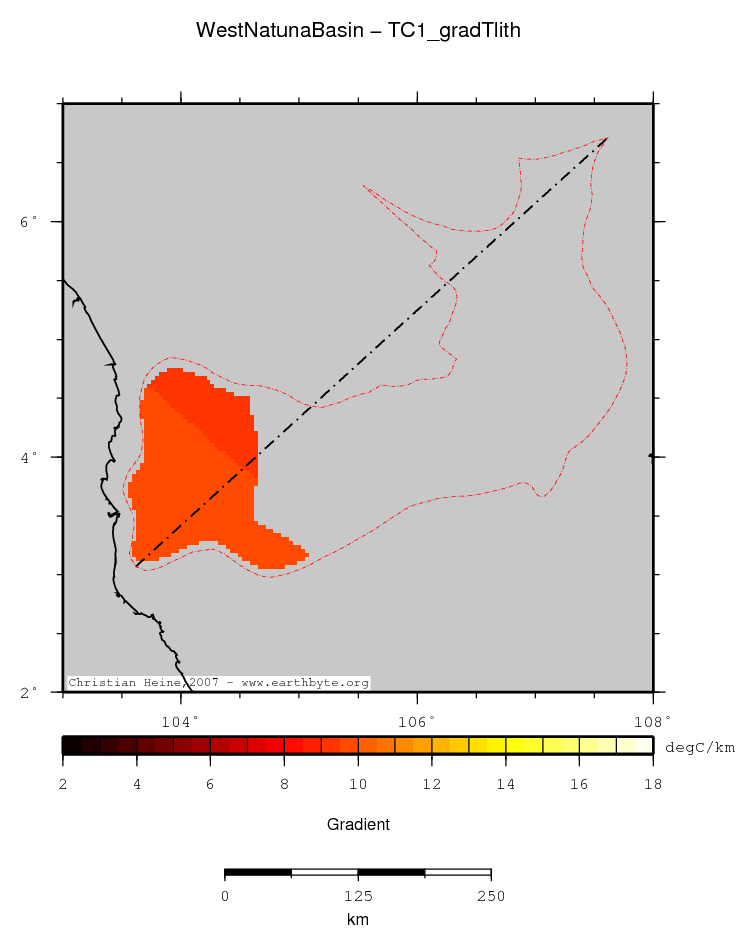 West Natuna Basin location map