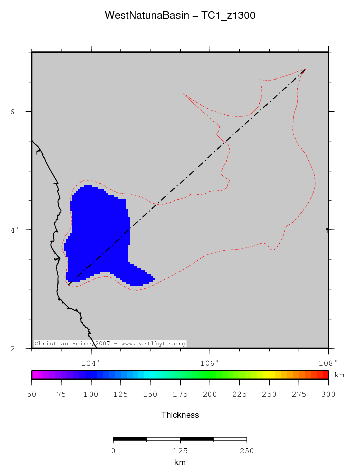 West Natuna Basin location map