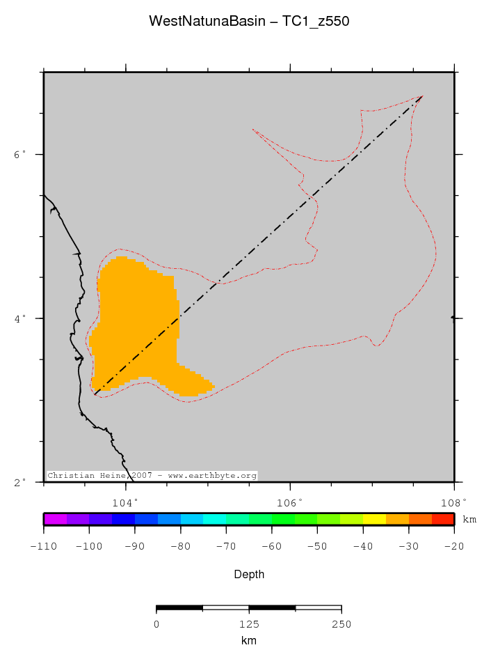 West Natuna Basin location map