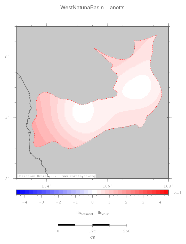 West Natuna Basin location map