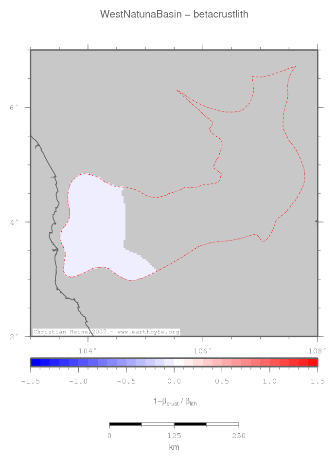 West Natuna Basin location map