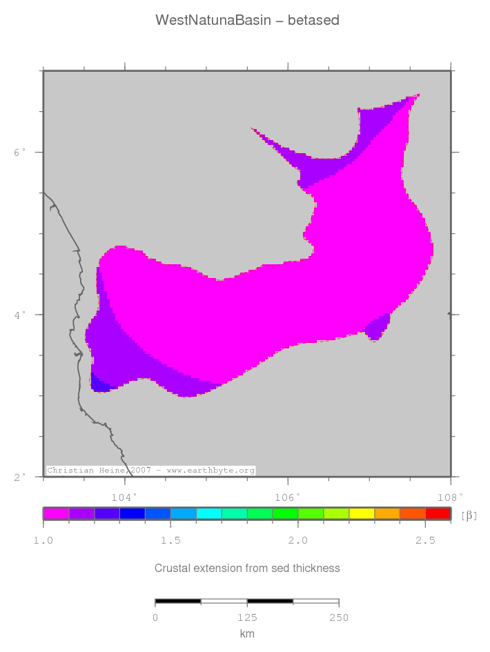 West Natuna Basin location map