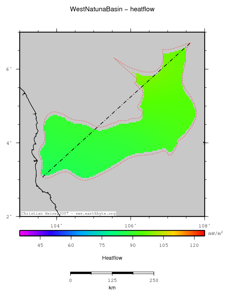 West Natuna Basin location map