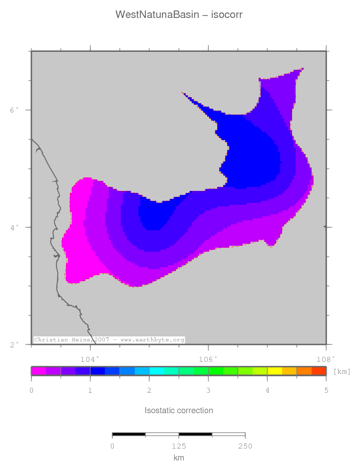 West Natuna Basin location map