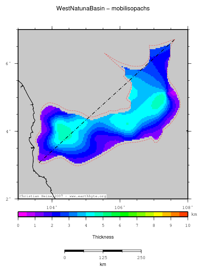 West Natuna Basin location map