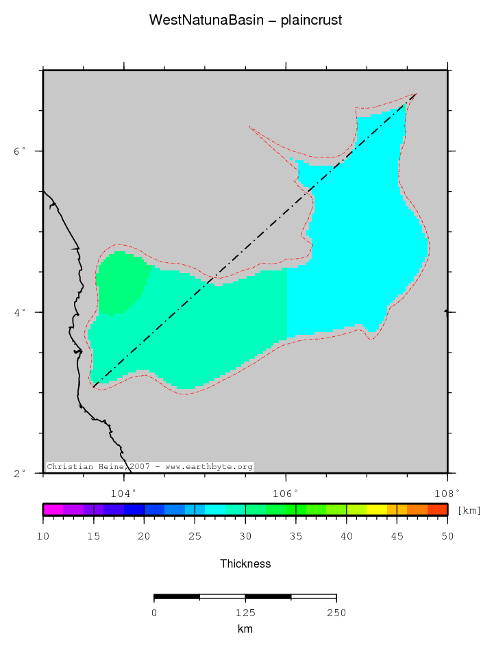 West Natuna Basin location map