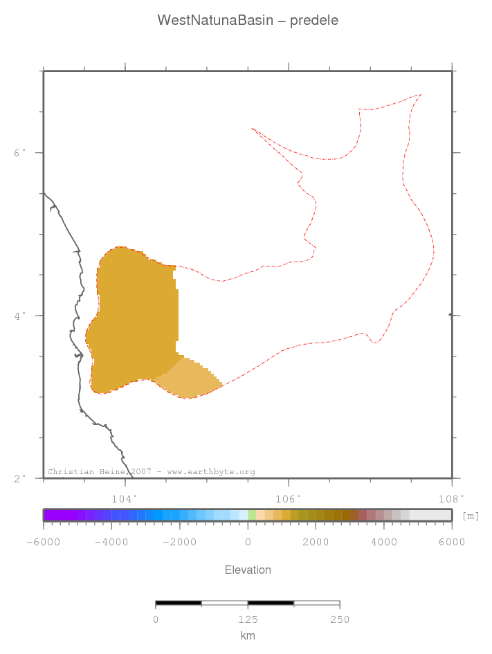 West Natuna Basin location map