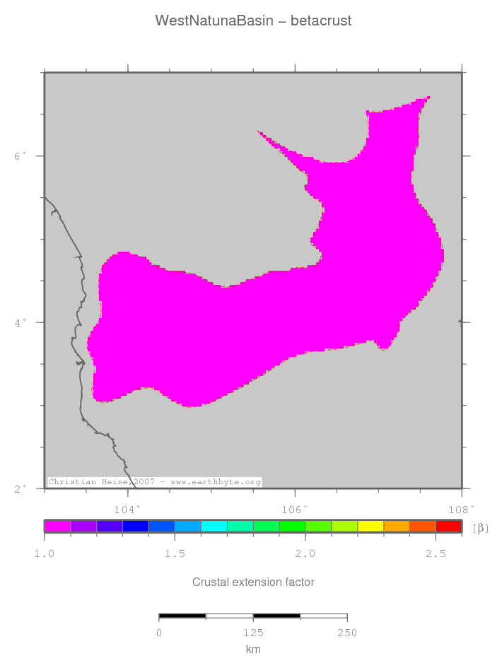 West Natuna Basin location map