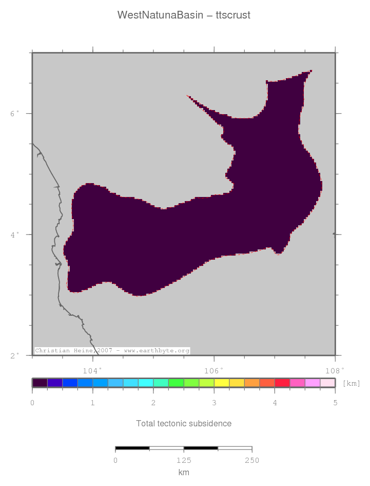 West Natuna Basin location map