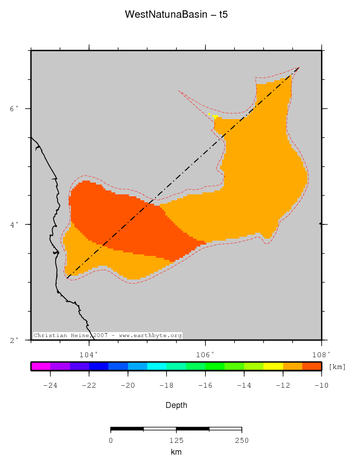 West Natuna Basin location map