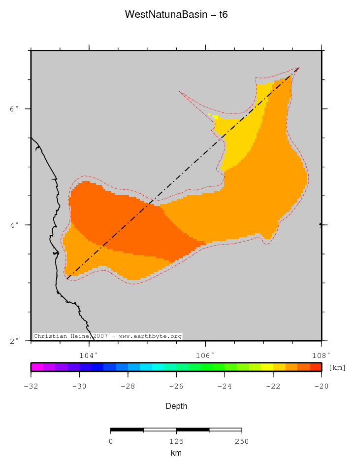 West Natuna Basin location map