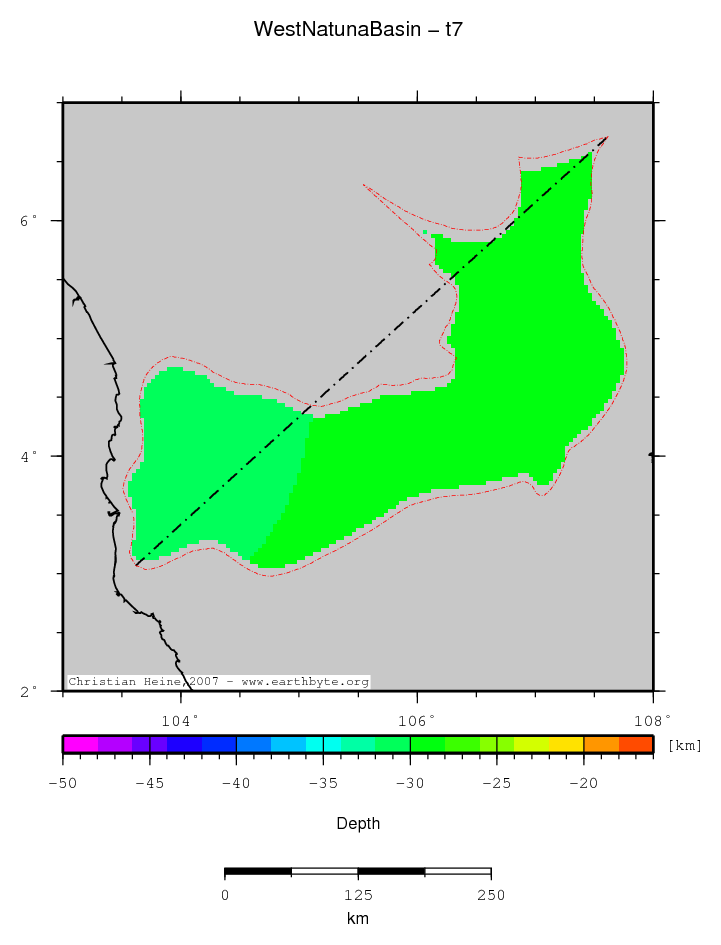 West Natuna Basin location map