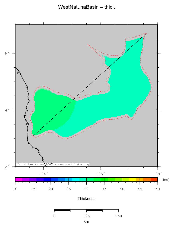 West Natuna Basin location map