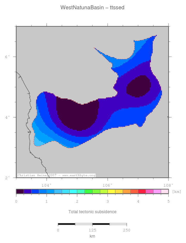 West Natuna Basin location map