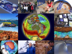 Various images of EarthByte research