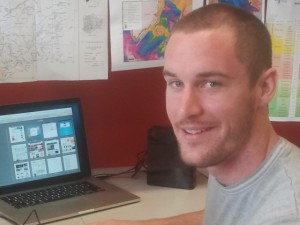 Nicholas Barnett-Moore at his desk