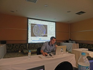 Nicholas Barnett-Moore teaching GPlates at the Gondwana Map Project workshop in Rio de Janeiro