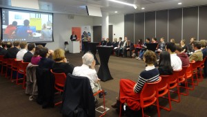 Angle group shot at the Basin Genesis Hub opening 19 August 2015