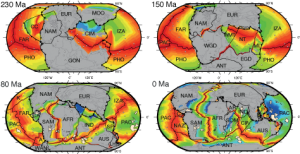 Seafloor ages from Müller et al.