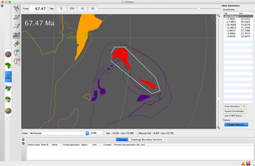 Creating a cookie cutter in GPlates to assign plate IDs to carbonate platforms.