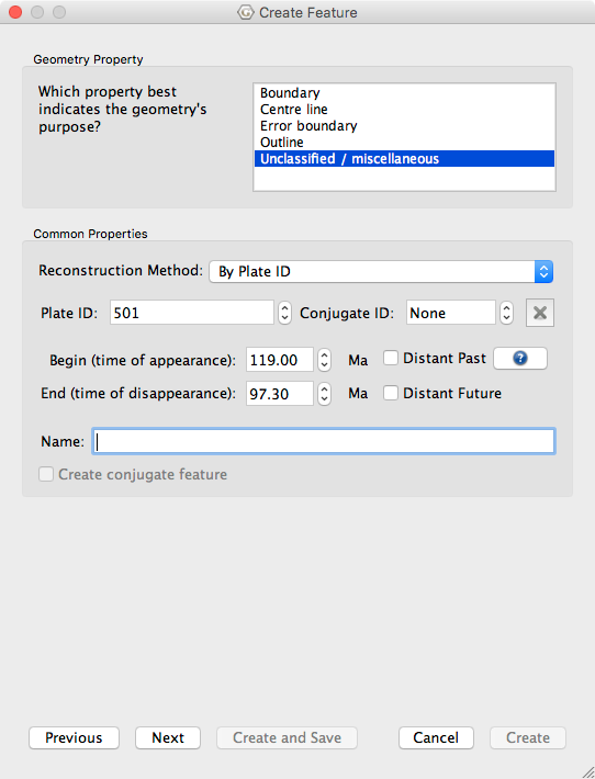 Create Cookie Cutter associated with a plate ID and age of appearance and disappearance based to the date boundaries of the geologic period the carbonate platforms are active in.