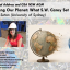 Event flyer showing a photo of A/Prof Maria Seton beside two globes linked by tectonic plate lines, with event and QR code details.