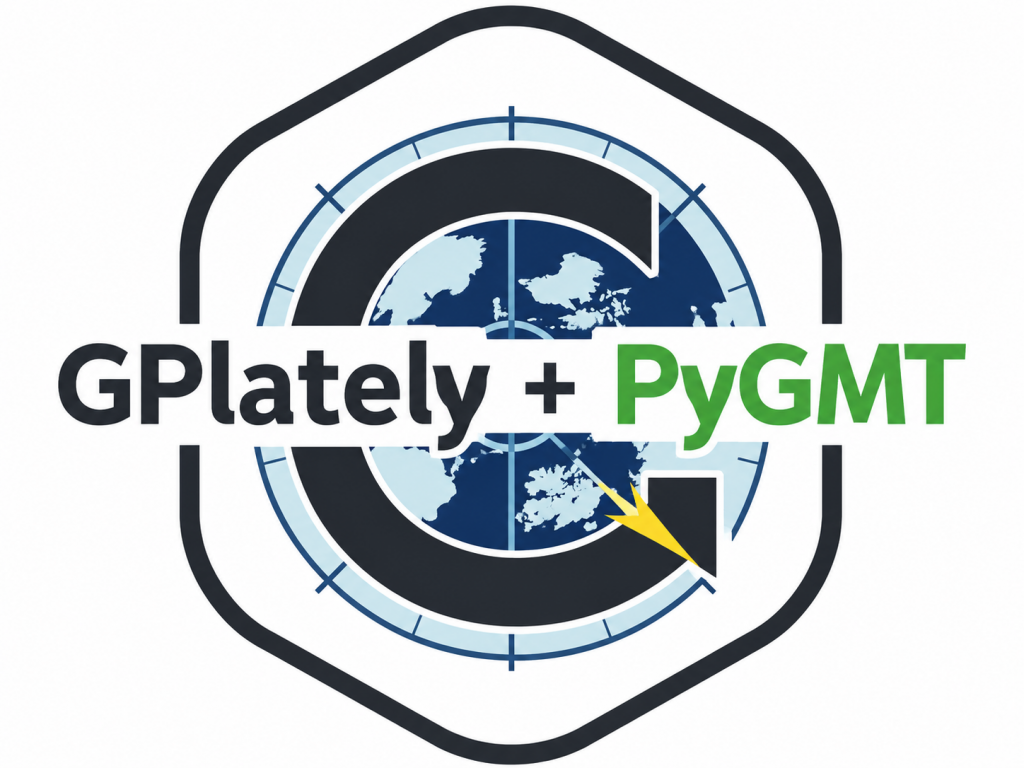 Logo for the GPlately + PyGMT tutorial suite.