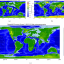 Maps comparing the Phase 1 (55 Ma), modern, and new Phase 2 (51 Ma) paleogeography reconstructions used in the DeepMIP-Eocene model experiments.
